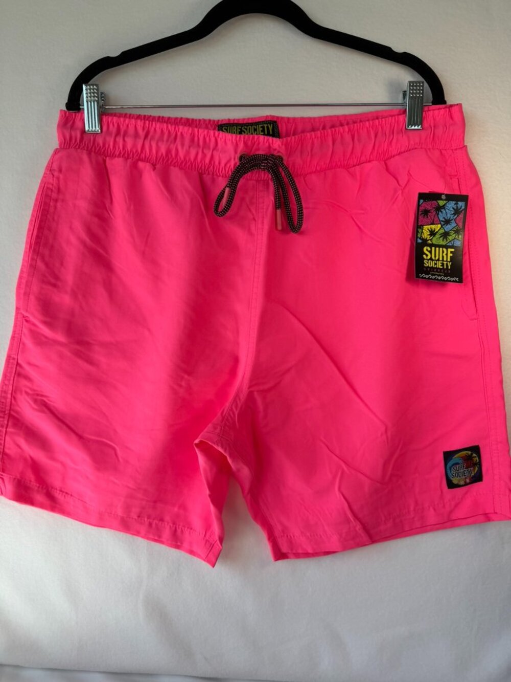 Surf Society Neon Pink Swim Trunks – Men’s Large (NWT)